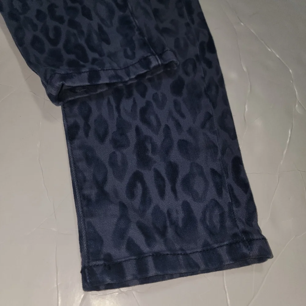 Anthropologie Pilcro And The Letterpress Skinny Jeans Size 25 Blue Leopard - Picture 10 of 12